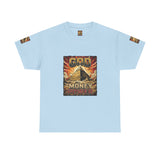 Graphic Tee — "God Money Power" Pyramid Vintage Religion Streetwear