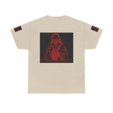 Graphic Tee - Red Mystic Hooded Figure Streetwear