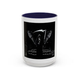 Angel Of Death Grim Reaper Black Accent Coffee Mug — Dark Gothic Scythe Design (11/15oz)