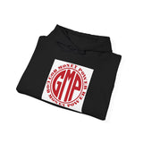 GMP 'Good Money Power' Logo Hoodie — White Red Graphic Sweatshirt