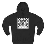 Hoodie “God Money Power” Graphic Pullover — Retro Boxing Design
