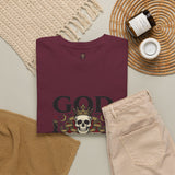 Graphic Tee — "God Money Power" Skull Design