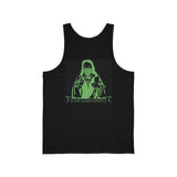 Religious Rock Band Tank — 'God Money Power' Neon Saint Graphic Tank Top