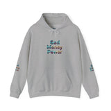 God Money Power Hoodie — Inspirational Graphic Pullover with Script on Sleeves