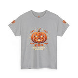 Halloween Jack-O'-Lantern Tee — GMP “God Money Power” Pumpkin Graphic Shirt