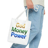 God Money Power Tote Bag — Inspirational Faith & Prosperity Canvas Tote
