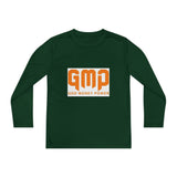 GMP "God Money Power" Youth Long Sleeve Tee - Orange Logo
