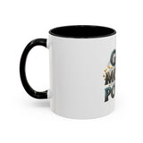 God Money Power Accent Coffee Mug — Inspirational Faith & Prosperity Ceramic Mug (11/15oz)