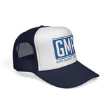 GMP Trucker Cap — "God Money Power" Retro Logo Mesh Hat