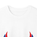 Long Sleeve Tee — "God Money Power" Patriotic Jesus Graphic