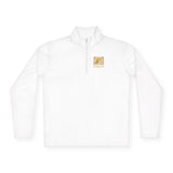 Sunrise Pyramid Quarter-Zip Pullover — Retro Desert Sunset Graphic