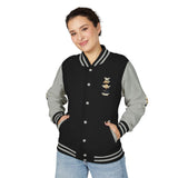 Letterman Jacket — 'War Money Power' Crown Graphic Varsity Jacket