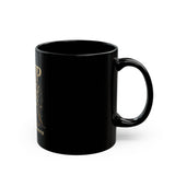GMP 'God Money Power' Black Ceramic Mug — Gothic Throne Design, 11oz/15oz