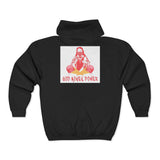 Full-Zip Hoodie — "God Monell Power" Graphic Back Print