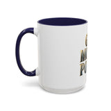 God Money Power Accent Coffee Mug - Inspirational Faith & Prosperity Ceramic Mug (11/15oz)