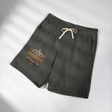 Fleece Sweat Shorts — 'God Money Power' Vintage Emblem