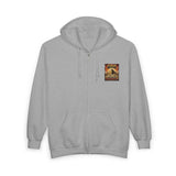 God Over Money Zip Hoodie — Religious Faith & Financial Priority Graphic Hoodie