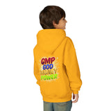 Youth Hoodie — GMP God Money Power Rainbow Graphic