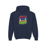 Youth Hoodie — GMP God Money Power Rainbow Graphic
