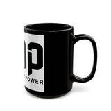 GMP Black Ceramic Mug — 'God Money Power' Bold Logo (11oz & 15oz)