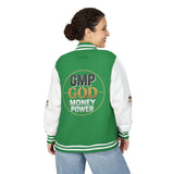 Letterman Jacket — GMP GOD Money Power Red & White Varsity Jacket