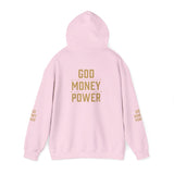 God Money Power Hoodie — Graphic Religious Statement Sweatshirt