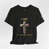 God Money Power Cross Tee — Christian Faith Graphic T‑Shirt