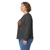 Long Sleeve Tee — Halloween Pumpkin "GMP: God Money Power" Graphic