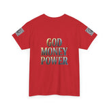 God Money Power Tee — Graphic Faith & Wealth Statement T‑Shirt