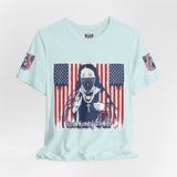 God Money Power Tee — Patriotic Bandana Saint Graphic T-Shirt