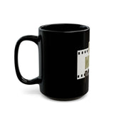 God Money Power Black Coffee Mug — Faith & Prosperity Film-Strip Design (11oz/15oz)