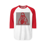 Raglan Shirt — 'Good Money Power' Red Saint Graphic