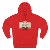 God Money Power Hoodie — Three-Panel Fleece Graphic Hoodie