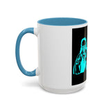 Coffee Mug — "God Money Power" Neon Nun Accent Ceramic Mug (11/15 oz)