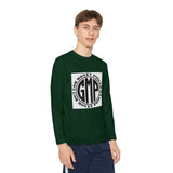Youth Long Sleeve Tee — "GMP" Good Money Power Circular Logo