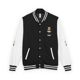 Letterman Jacket — 'War Money Power' Crown Graphic Varsity Jacket