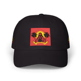 Dad Cap — Vintage Sunset Palm Embroidered Skull