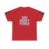 God Money Power Tee — Retro Neon Graphic T-Shirt