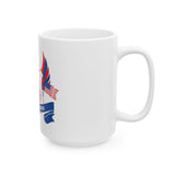 God Money Power Ceramic Mug — Patriotic Religious Graphic Coffee Cup (11oz/15oz)