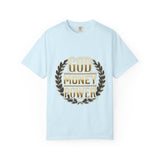 God Money Power T-Shirt — Bold Gold Laurel Graphic Tee