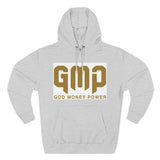 GMP Hoodie — "God Money Power" Bold Gold Graphic Fleece Pullover
