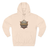 Hoodie — 'God Money Power' Vintage Emblem Fleece Hoodie