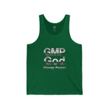 GMP God Money Power Metallic Tank Top — Graphic Motivational Sleeveless Shirt