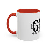 GMP "God Money Power" Accent Coffee Mug — Bold Black Scripture-Inspired Design (11/15oz)