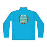 Quarter-Zip Pullover — 'God Money Power' Gold Crest