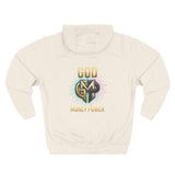 Three-Panel Fleece Hoodie