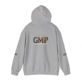 GMP Logo Hoodie — Classic White Pullover with Subtle Gold Accent