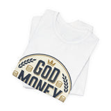 God Money Power Shirt – Vintage Emblem Faith & Wealth Tee
