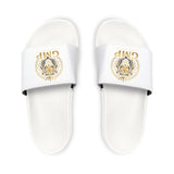 Men's Slide Sandals with Gold Crest Logo — Removable Strap Casual Pool Slides