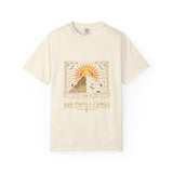 Pyramid Sun Graphic Tee — "Good Morning Power" Spiritual Vintage T-Shirt